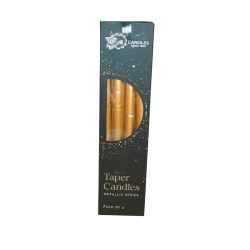 Popular Candles Gold Taper Candles Metallic Series Pack of 4 (₹279) 