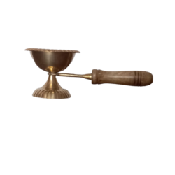 Brass Dhoop Dani Incense Burner Loban Stand Dhooparat (Length  7 Inches) (₹970)