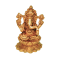 Brass Ganesh Idol Height 3.5 Inches seated on kamal, Ganesha / Ganpati Idol (₹1400)