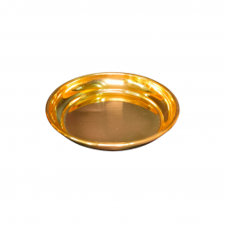 Brass Pooja Plate/ Thali (Bidding plain), Diameter 5 inches (₹220)