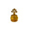Gold Plated kumkum Box/ karanda / Bharni with flower Motif, Height 3 Inches (₹1050)