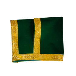 Premium Green Pooja chowki aasan kapda / Velvet Altar Cloth for Pooja and Mandir (19 inch by 19 inch) (₹100)