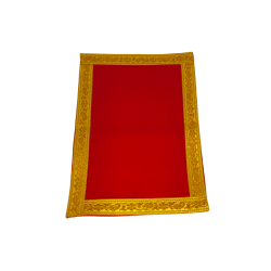 Premium Red Pooja chowki aasan kapda / Velvet Altar Cloth for Pooja and Mandir (10 inch by 7 inch) (₹30)