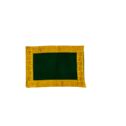 Premium Green Pooja chowki aasan kapda / Velvet Altar Cloth for Pooja and Mandir (5 inch by 4 inch) (₹10)
