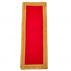 Premium Red Pooja chowki aasan kapda / Velvet Altar Cloth for Pooja and Mandir (12 inch by 5 inch) (₹30)