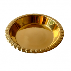 Brass Pooja Plate/ Abhishek Thali (Export Design), Diameter 6 inches (₹330)