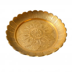 Brass Pooja Plate/ Kachua plate/ Thali (Kinnari Design), Diameter 6.5 inches (₹700)