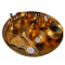 Brass complete Pooja set (Agni Design), Thali diameter 8 Inches (₹2550)