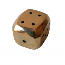 Brass Incense Stick Holder/Agarbatti Stand/Agardaan (Dice shaped) Height 1 Inch (₹220)