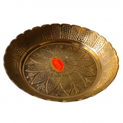 Brass Pooja Plate/ Kachua plate/ Thali (Kinnari Design), Diameter 5.5 inches (₹450)