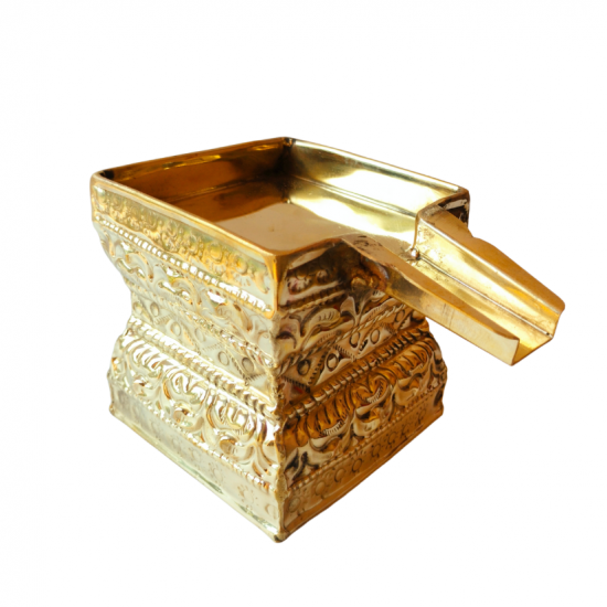 Brass Abhishek Patra Stand / Soma Sutram / Sompatra / PurnaPatra/ Somasutra for God Idols, 4 in by 4 in (₹3400)