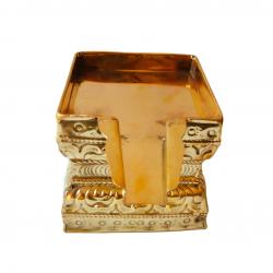 Brass Abhishek Patra Stand / Soma Sutram / Sompatra / PurnaPatra/ Somasutra for God Idols, 5 in by 5 in (₹4750)