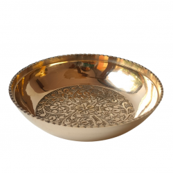 Brass Pooja Plate/ Thali (Cutting Design), Diameter 4 inches (₹610)
