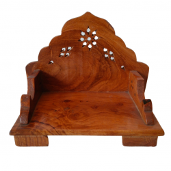 Wooden Handcrafted Singhasan / Chowki / Sinhasan Engineered Wood for Home Mandir Temple Idol Decoration 7 in by 5 in ( Brown Color) (₹580)