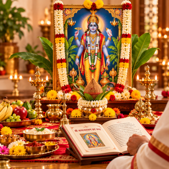 Satyanarayan Puja Service at Home | Book Pandit for Satyanarayan Vrat Katha & Vishnu Puja
