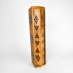 Handcrafted Wooden Agarbatti Stand / Foldable agardan stand / Incense Stick Holder/ Wooden Agarbatti Box with metal inlay work (Om Design) (₹470)