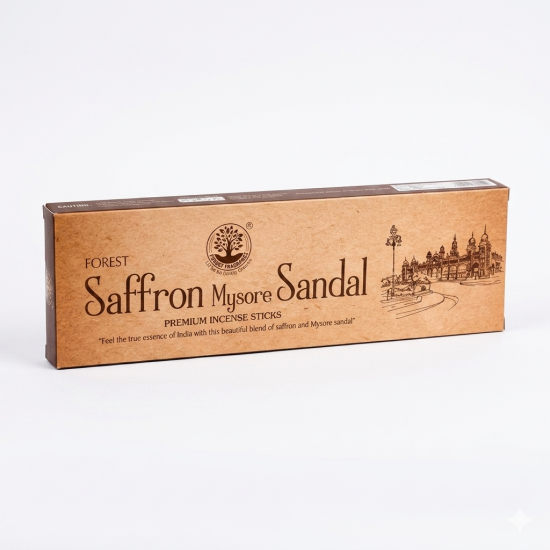 Forest Fragrance Saffron Mysore Sandal Premium Incense Sticks/Agarbatti (₹64)