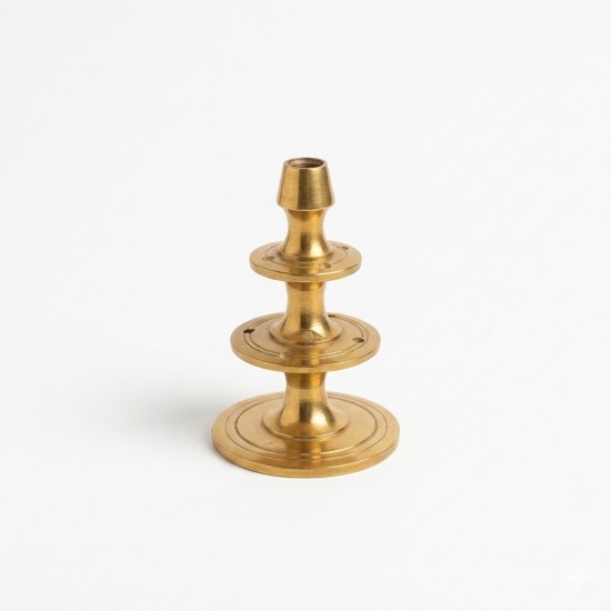 Brass Incense stick Holder/ Agarbatti and dhoop Stand/ Agardaan (tower design), height 3 inches (₹240)