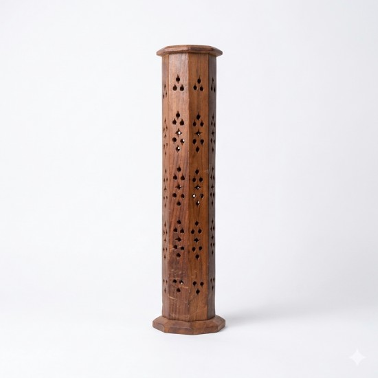 Wooden Carved Incense Stick Holder / Incense and dhoop tower / Incense Burner Lobandan/ Agarbatti Stand 12 inch (₹260)