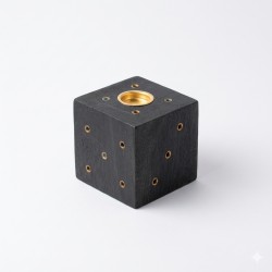Handcrafted Wooden Incense Stick Holder/Agarbatti Stand/Agardaan (Dice shaped) (Black) Height 2 Inches (₹60)