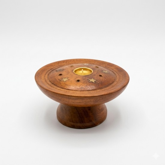 Handcrafted Wooden Agarbatti and dhoop Stand / Incense Holder 4 in by 2 in (₹200)
