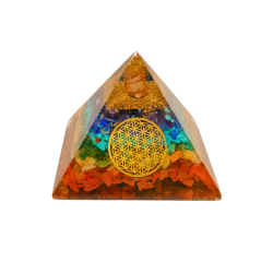 7 Chakra Orgone Pyramid, Height 2.5 Inches (₹600)