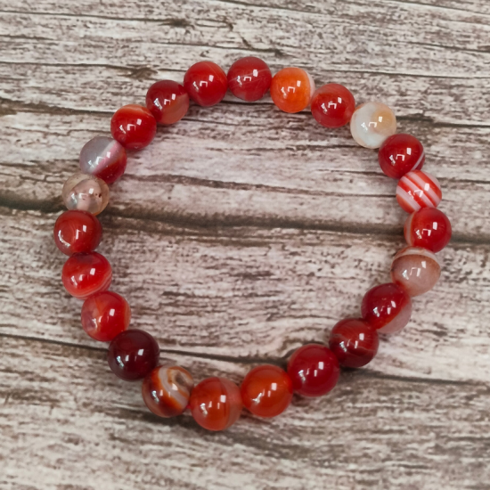 Red Agate Bead Stone Bracelet — Rugs Direct