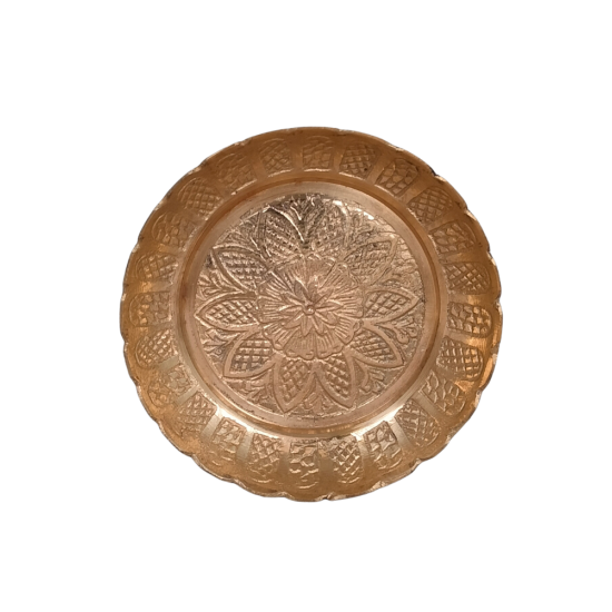 Brass Pooja Plate/ Kachua plate/ Thali (Kinnari Design), Diameter 6.5 inches (₹870)