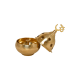 Brass Apple Shaped Akhand Diya Oil Lamp with Cover (Star-Shaped Holes & Om Knob), Height 4 Inches (₹530)