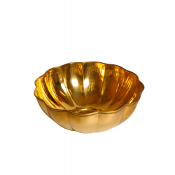 Brass Pooja Katori / Vati Bowl with Petal Design, 5 Inch Diameter (₹300)