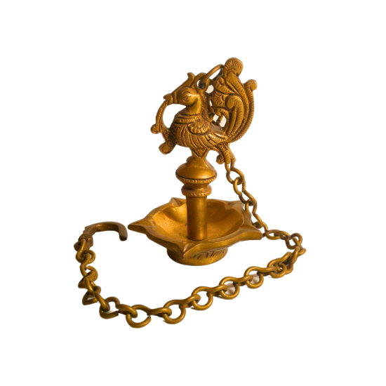 Brass Hanging 5 Mukhi Diya Height 19 Inch (₹1250)
