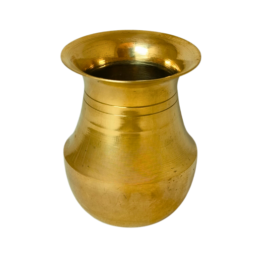 Brass Parsi (Long) Lota for Pooja, Height 4.5 Inches (₹650)