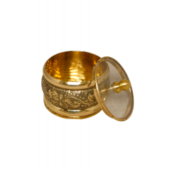 Brass Kumkum Dabbi / Box / Karanda / Bharni, Height 1.5 Inches (₹200)