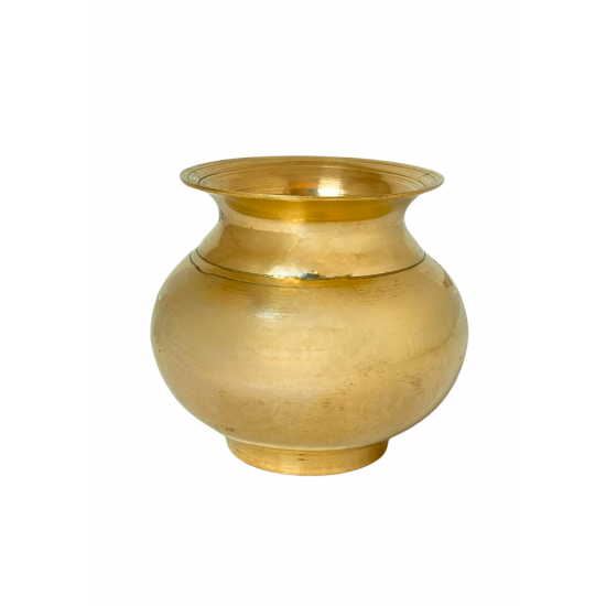 Brass Pooja Kalash / Heavy Lota (Chunna Design), Height 4 Inches (₹980)