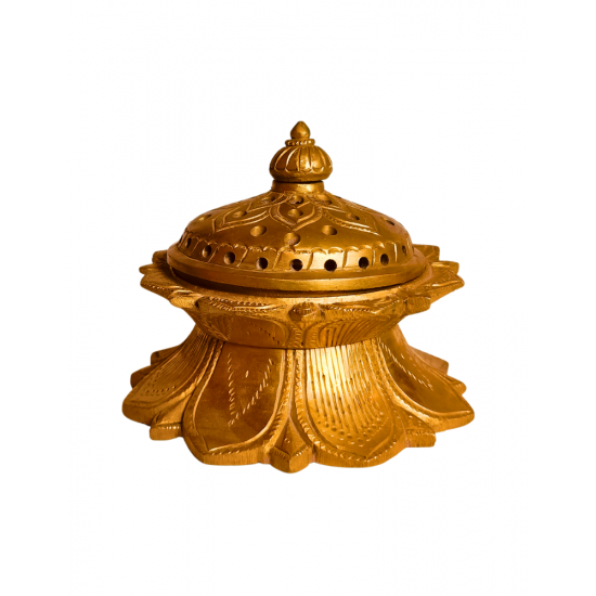 Brass Dhoop Dani Incense Burner Loban Stand Dhooparat (Length 4 Inches) (₹2900)