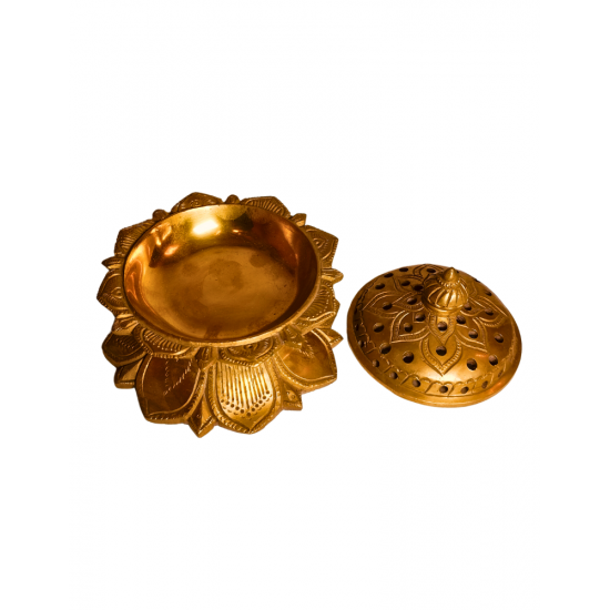 Brass Dhoop Dani Incense Burner Loban Stand Dhooparat (Length 4 Inches) (₹2900)
