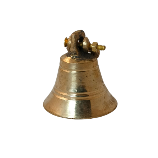 Brass Hanging Bell / Mandir Ghanti / Ghanta, Height 2 Inches (₹400)