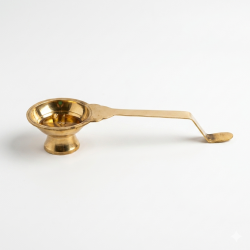 Brass Dhoop Dani Incense Burner Loban Kapoor Arti Stand Gol Dhooparat (Length 8 Inches) (₹369)