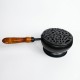 Metal Dhoop Dani with Black Painted Finish and Wooden Handle - 9 Inch Loban Holder & Incense Burner for Pooja and Gifting (₹590)