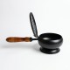 Metal Dhoop Dani with Black Painted Finish and Wooden Handle - 9 Inch Loban Holder & Incense Burner for Pooja and Gifting (₹590)