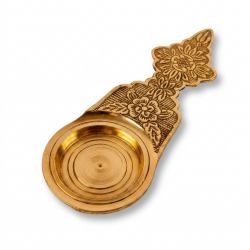 Brass Kapoor Dani/ Kapur Burner/ Camphor, Dhoop Holder for Aarti, Length 6 inches (₹189)