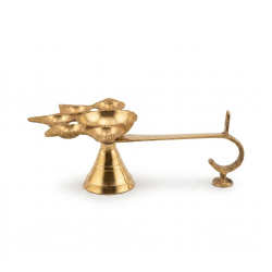 Brass Aarti Five Diya/ Pancharti/ Panch Aarti (Length 6 Inches) (₹520)