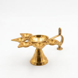 Brass Aarti Five Diya/ Pancharti/ Panch Aarti (Length 6 Inches) (₹520)