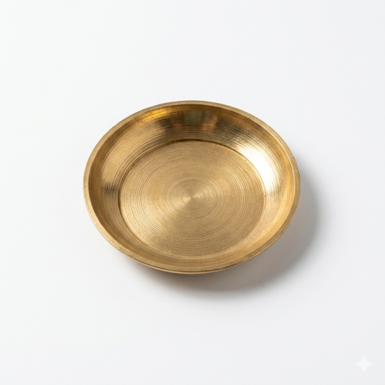Brass Pooja Plate/ Thali (Pin Tray), Diameter 2.5 inches (₹153)