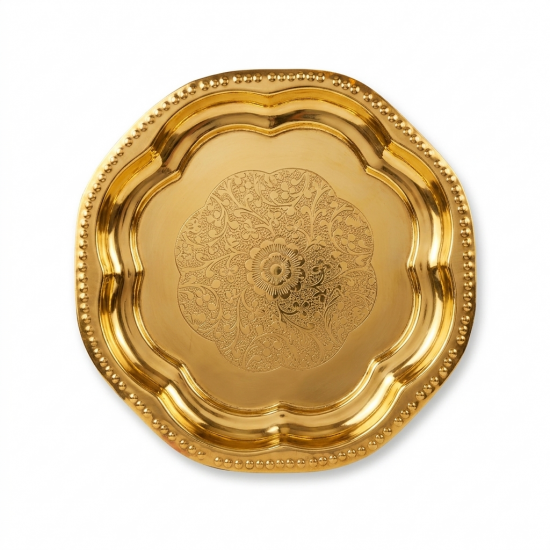 Brass Pooja Plate Diameter 7 inches (₹441)