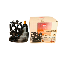 Hem Backflow Incense Cone Holder with Aum design (color - black) (₹499)