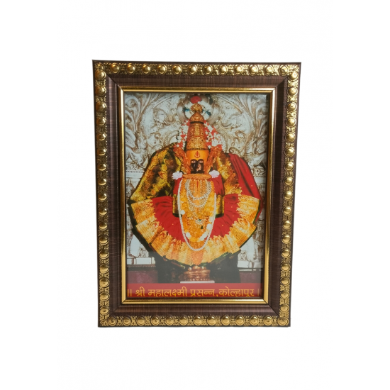 Mahalakshmi Photo Frame / Picture Frame with Glass (wall hanging), 6 inches by 5 inches for Mandir, Table Decor (₹150)