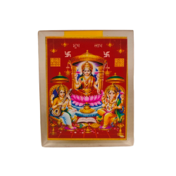 Lakshmi Ganesh Saraswati Acrylic Photo Frame for Mandir, Car & Table Decor 3.5 inches (₹120)