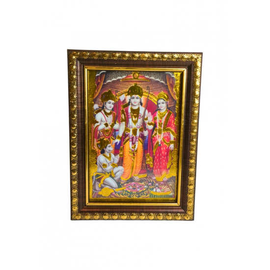 Ram Darbar Photo Frame / Picture Frame with Glass (wall hanging), 6 inches by 5 inches for Mandir, Table Decor (₹150)