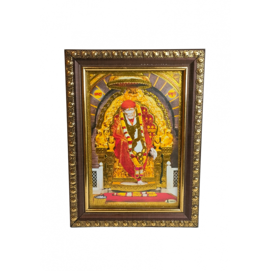 Saibaba Photo Frame /  Picture Frame with Glass (wall hanging), 6 inches by 5 inches,Table Decor (₹150)